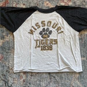 Retro Brand Vintage Mizzou Tee - Baseball Tee, Cropped